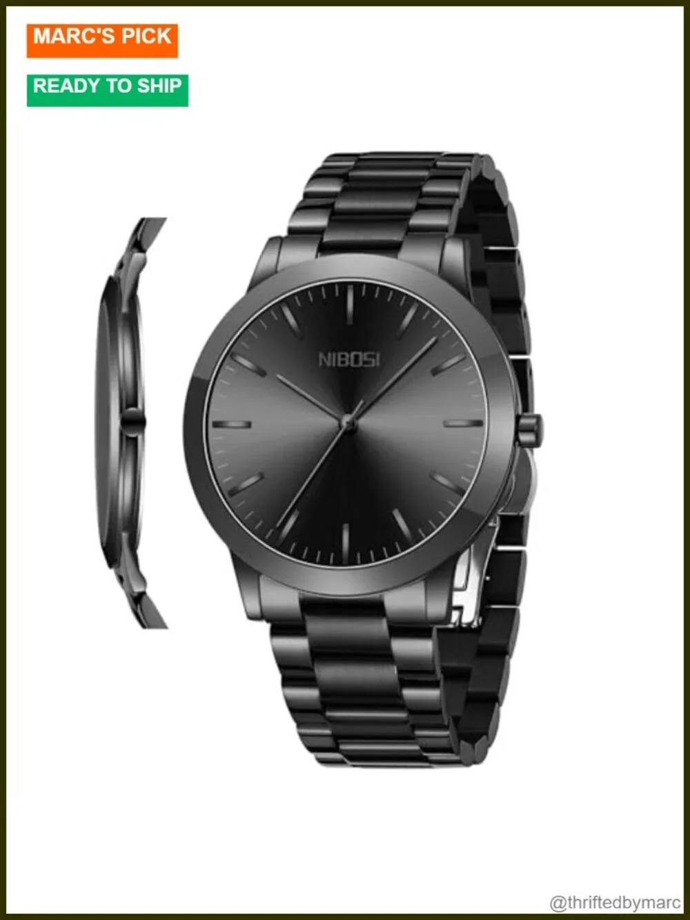 Analog Quartz Stainless Steel Business Watch for Men
